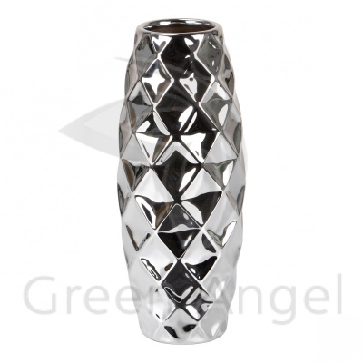 Ваза керамическая Crystal Mirror Silver / Кристалл Мироу Сильвер
